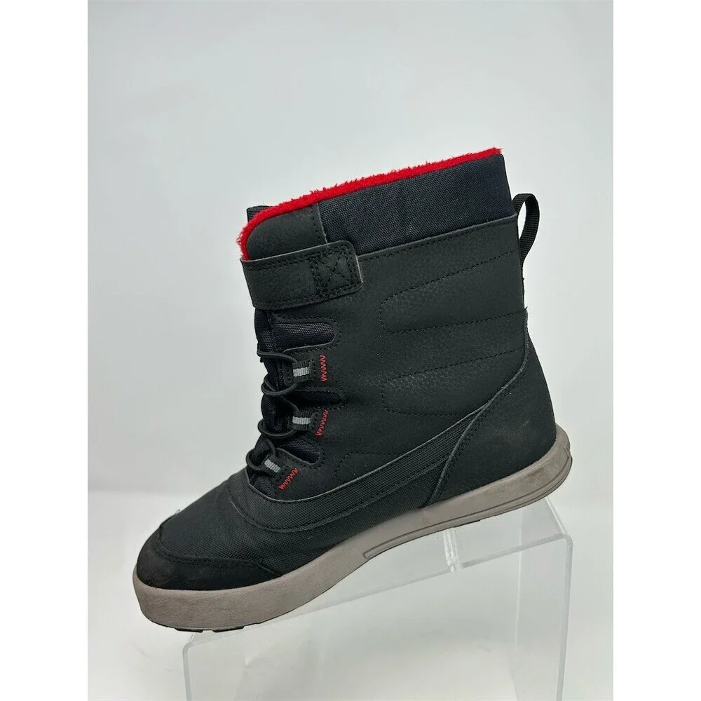 Merrell Snow Storm Kids Winter Snow Boots Waterproof Black/Red Hook & Loop 5